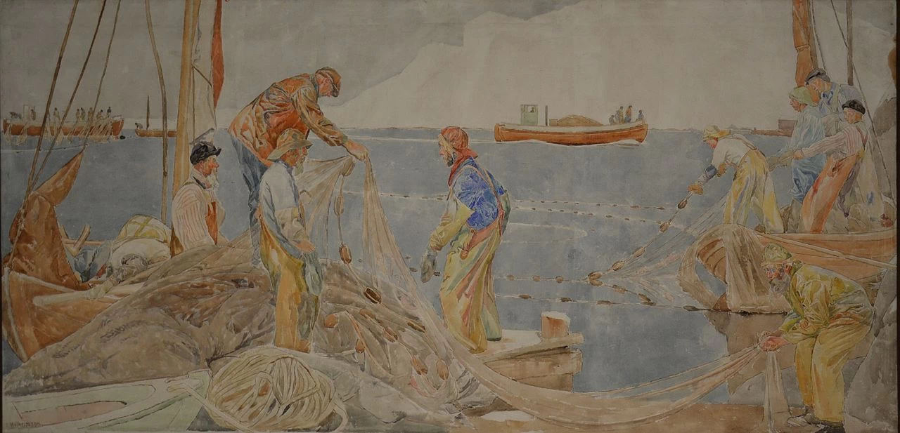Pescatori a riva, 1926